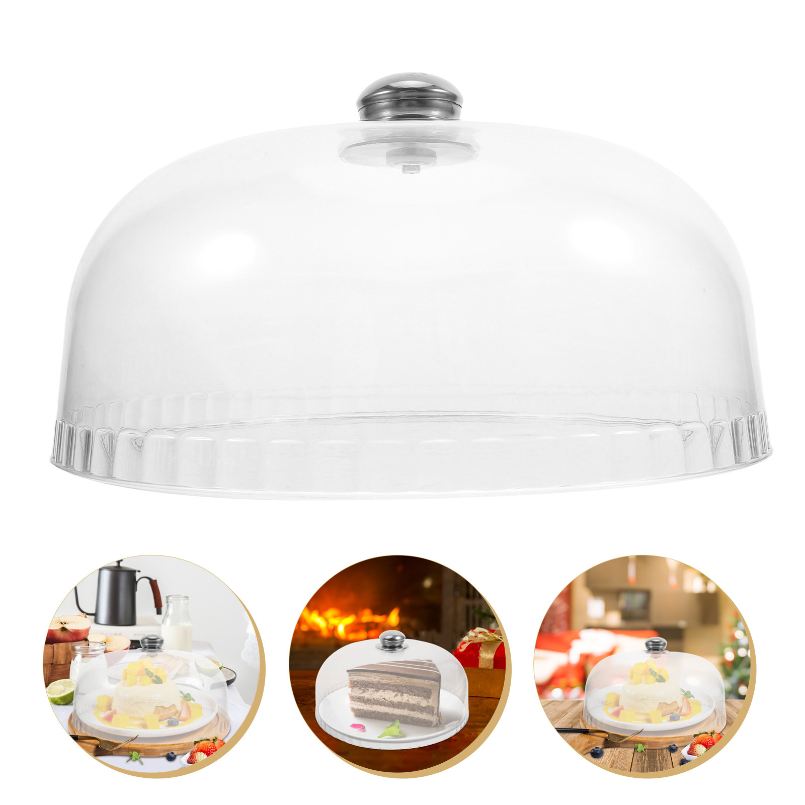 Plastic Dome Clear - Akrylowa pokrywka na jedzenie, przezroczysta kopuła